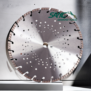 Lame de scie de coupe en béton de béton de 350 mm de 350 mm avec turbo segment