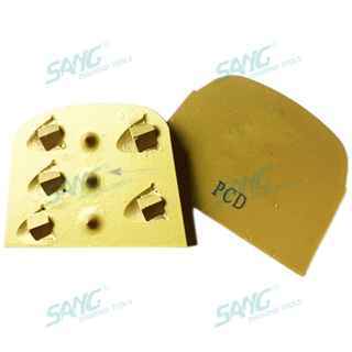 Quarter PCD Lavina Edco Diamond Grinding Disc Abrasif Block pour le revêtement de revêtement époxy du sol en béton