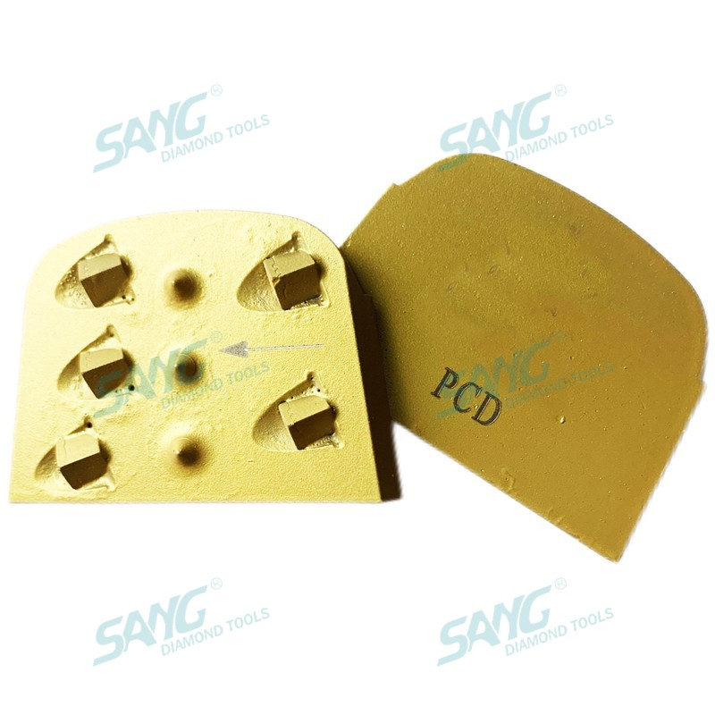 Quarter PCD Lavina Edco Diamond Grinding Disc Abrasif Block pour le revêtement de revêtement époxy du sol en béton