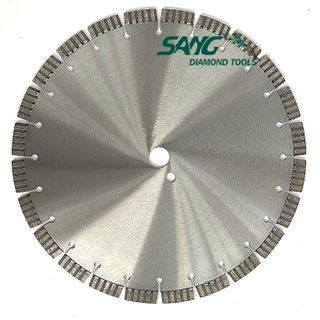 Blade de scie à diamant turbo-turbo au laser pour la coupe en béton