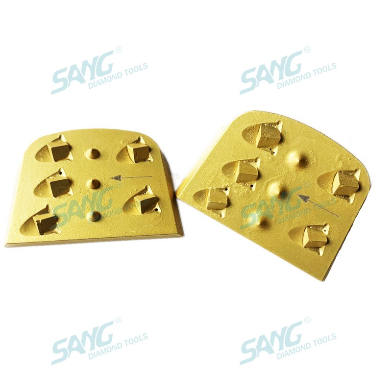 Quarter PCD Lavina Edco Diamond Grinding Disc Abrasif Block pour le revêtement de revêtement époxy du sol en béton