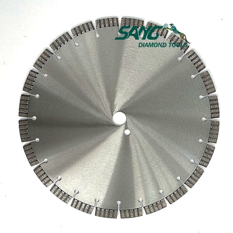 Blade de scie à diamant turbo-turbo au laser pour la coupe en béton