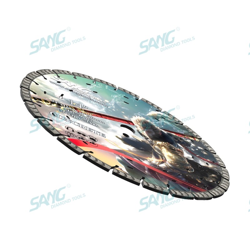 Sang Tools 350 mm 400 mm Arix Segment Coupe de béton Disque Disque Laser Laser Saw en diamant soudé Diamant Saw pour la coupe du béton dur