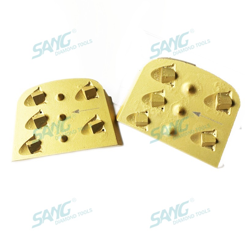 Quarter PCD Lavina Edco Diamond Grinding Disc Abrasif Block pour le revêtement de revêtement époxy du sol en béton