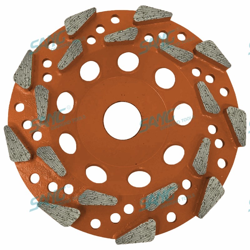 Télé usury 125 mm 180 mm 5 pouces 7 pouces 20 grains à tasse de diamant à arbus fileté